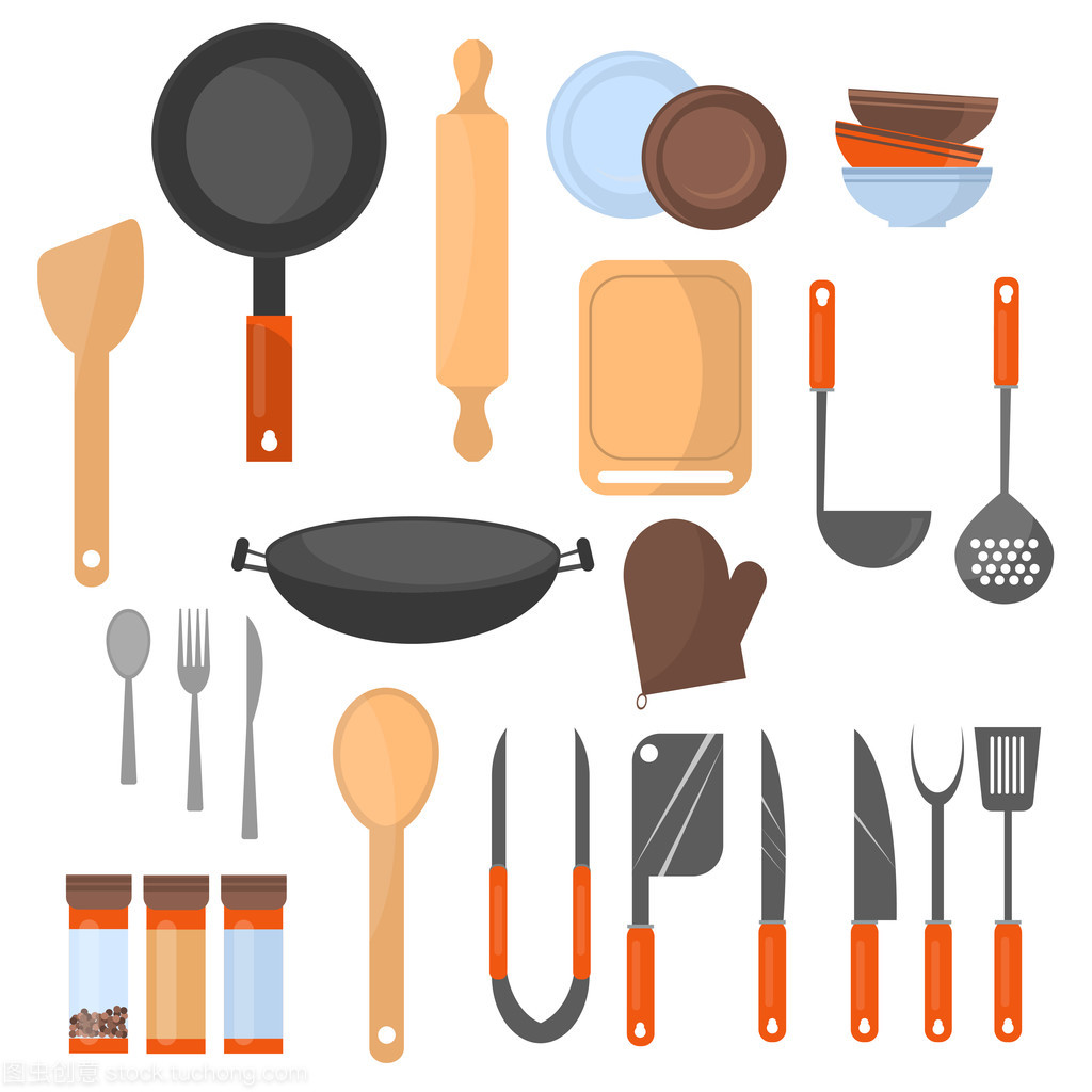 厨房必备 炊具图标·烹饪工具与厨具设备清洗指南